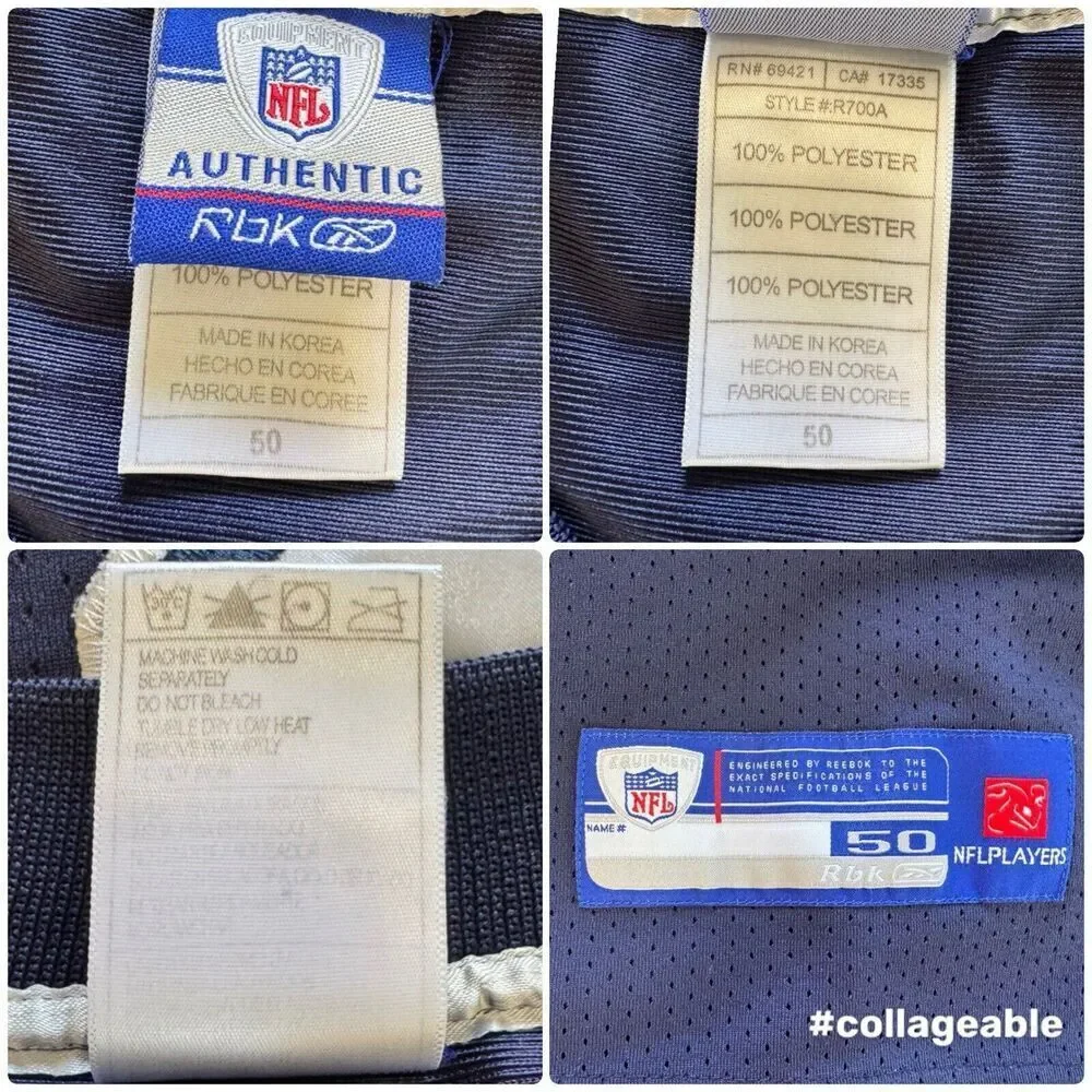 Authentic RBK Terrell Owens 81 Game Issued Dallas Cowboys NFL PLAYERS Jersey 50